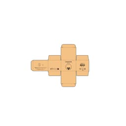A cardboard packaging box for Chadwik earbuds, featuring a simple design and a logo. The box is light brown in colour.