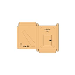 A beige A5 folder made from rPET, featuring a 64-sheet FSC® notepad and a rPU closure, with a logo.