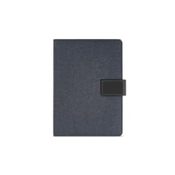 A dark blue A5 folder made from rPET, featuring a 64-sheet FSC® notepad and a rPU closure.