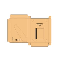 An A4 folder in a natural brown colour featuring a zipper closure and a notepad with a black band.