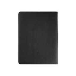 A black A4 folder featuring a zipper closure and an interior for a 64 FSC® sheet notepad. It has a logo.