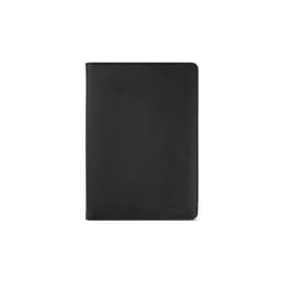 A black A5 folder featuring a zipper closure and containing a 64-sheet FSC® notepad, with a logo present.