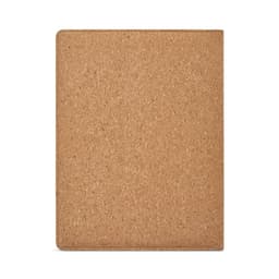 A cork A4 folder featuring an elastic closure and containing 64 FSC® sheet notepad. It has a natural brown colour.