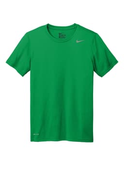 A green Nike Team rLegend Tee featuring a logo on the chest, designed as a casual t-shirt.
