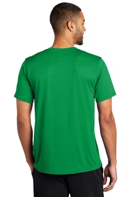 A green Nike Team rLegend Tee featuring a crew neck and short sleeves, with a logo on the back.