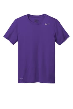 A purple Nike Team rLegend Tee featuring a logo on the shoulder. Short sleeves and a classic fit.