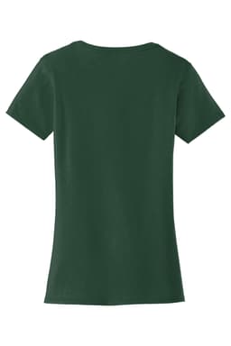 A dark green ladies' t-shirt featuring a classic crew neckline and short sleeves. The back is plain.