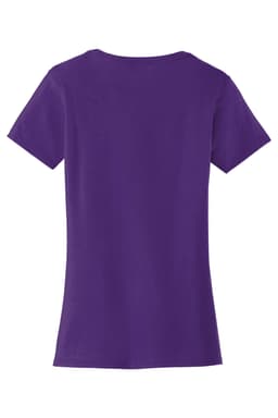 A purple ladies' T-shirt with a short sleeve design, featuring a plain back.