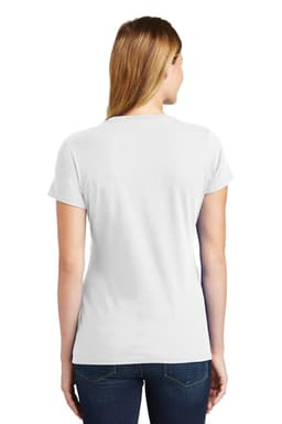 A light grey ladies' t-shirt with short sleeves, featuring a plain back and no visible branding.