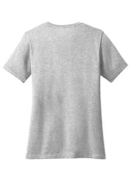 A grey ladies' t-shirt with short sleeves featuring a smooth back design and no visible branding.