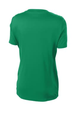 A green Sport-Tek Ladies PosiCharge Competitor Tee with a simple round neckline and short sleeves.