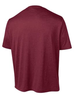 A heather burgundy Sport-Tek Contender Tee, featuring a short sleeve design and a simple back view.