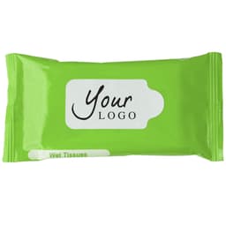 Plastic bag with 10 wet tissues