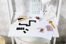 Cardboard box with playing cards