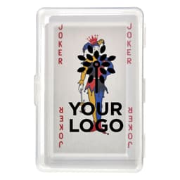 PET case with playing cards