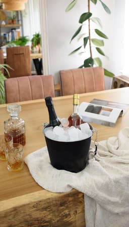 Iron and aluminium ice bucket Corey