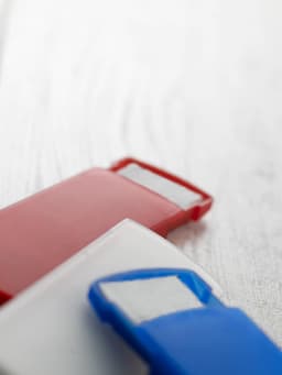 Plastic case with plasters