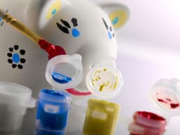 Plaster piggy bank