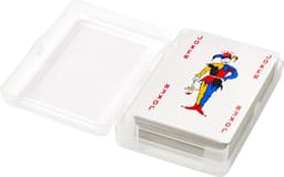 PET case with playing cards