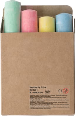 Cardboard box with chalk