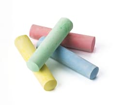 Cardboard box with chalk