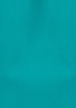 A plain tunic in a vibrant teal colour, featuring a simple design with a logo.
