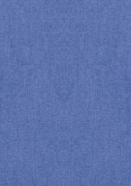 A blue button-up shirt with short sleeves and a subtle texture, featuring a logo.