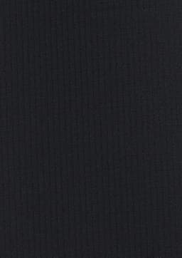 A long sleeve shirt in a solid black fabric with a ribbed texture. Features a logo on the chest area.