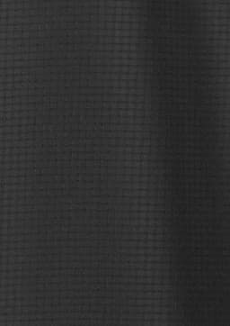 A textured fabric in black, suitable for a women's outdoor short sleeve shirt. Features a subtle grid pattern.