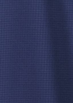 A textured fabric in a deep navy blue colour, suitable for a women's outdoor short sleeve shirt.