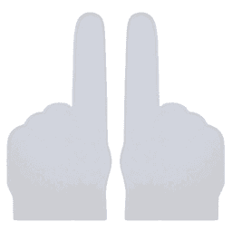 Full colour EVA foam hands in a raised position, featuring a smooth, soft texture and a logo.