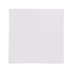 A small white microfibre cleaning cloth with a textured edge, ideal for cleaning screens and lenses.