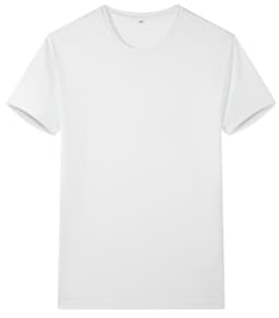 A plain white Saharah dryfit tee shirt featuring a classic crew neck and short sleeves. It has a branding logo.