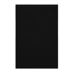 A black gym towel with a textured surface. The towel has a simple, classic design and features a logo.