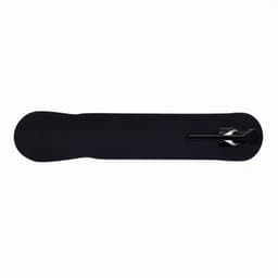 A black gel ink pen with a sleek design and a clip, featuring a logo on the body.