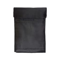A black Sumo Cooler Lunch Bag with a roll-top closure and a rear pocket.