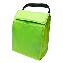 A vibrant green Sumo Cooler Lunch Bag with a top flap and a sturdy black handle.