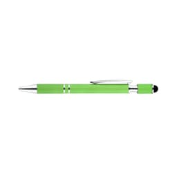 A green Elara Spinner Pen with a textured grip and chrome accents, featuring a logo on the barrel.