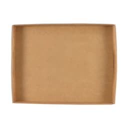A large, natural paper gift box with a rectangular shape and open top.