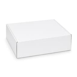 A white box with a locking lid, measuring 360 x 305 x 105mm. It features a logo on the side.