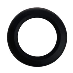 A Wrist Disc Silicone Flyer in a solid black color, featuring a circular, smooth design ideal for outdoor play.
