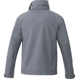A grey Peyto Softshell Jacket for men, featuring a sleek, modern design and a subtle logo.