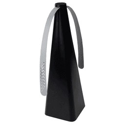 A black Trekk Bug Off Fan with a grey flexible blade, designed for leisure and outdoor use.