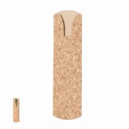 A cork drink bottle with a sleek design and a matching small cork case for easy storage.