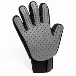 A glove featuring a textured grey palm and a black adjustable wrist strap, designed for grip and comfort.