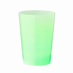 A drink bottle in a translucent green colour with a simple, sleek design and a logo.