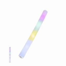 A light stick featuring a gradient of pastel colours including pink, blue, yellow, and white, with a sleek design.