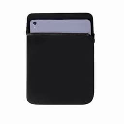 A black sleeve with a device partially inserted, featuring a smooth finish and a snug fit.