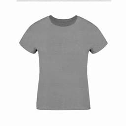 A grey T-shirt featuring a simple design and a classic crew neckline. It has no visible logos or branding.