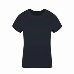 A short-sleeved T-shirt in solid black with a classic crew neckline. It has a simple design without embellishments.
